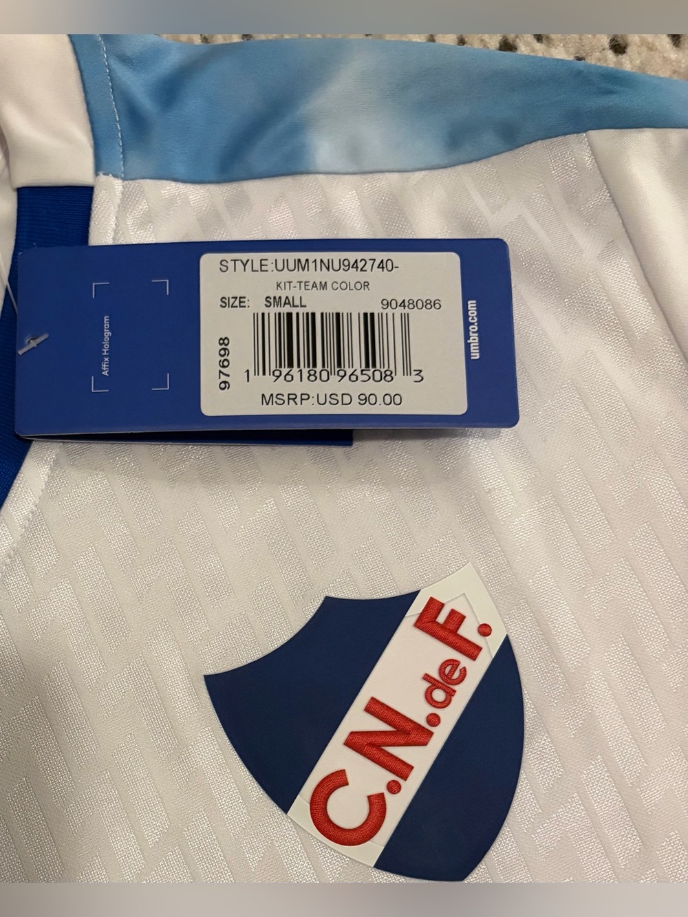 Umbro Authentic Club Nacional De Football Uruguay 2021 Jersey Men’s Sz: Small - Picture 5 of 8